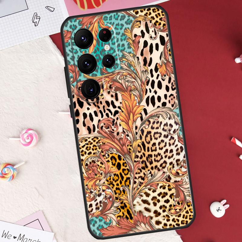 Classic Leopard Tiger Case For Samsung Galaxy S26 Ultra S20 S21 S22 S23 S24 S25 Ultra S10 Plus S25 FE Cover Shell
