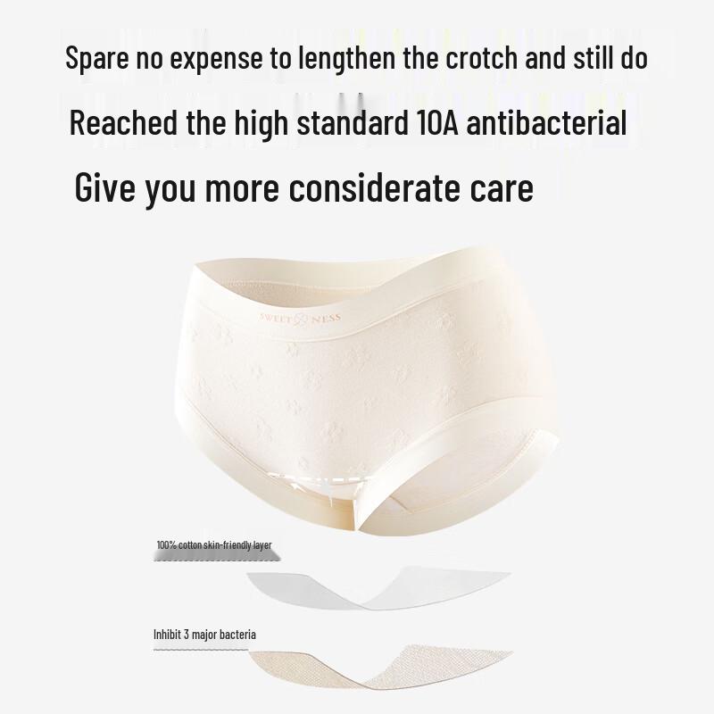 SNOWFLYING Women's 4-Pack Seamless Cotton Antibacterial Briefs