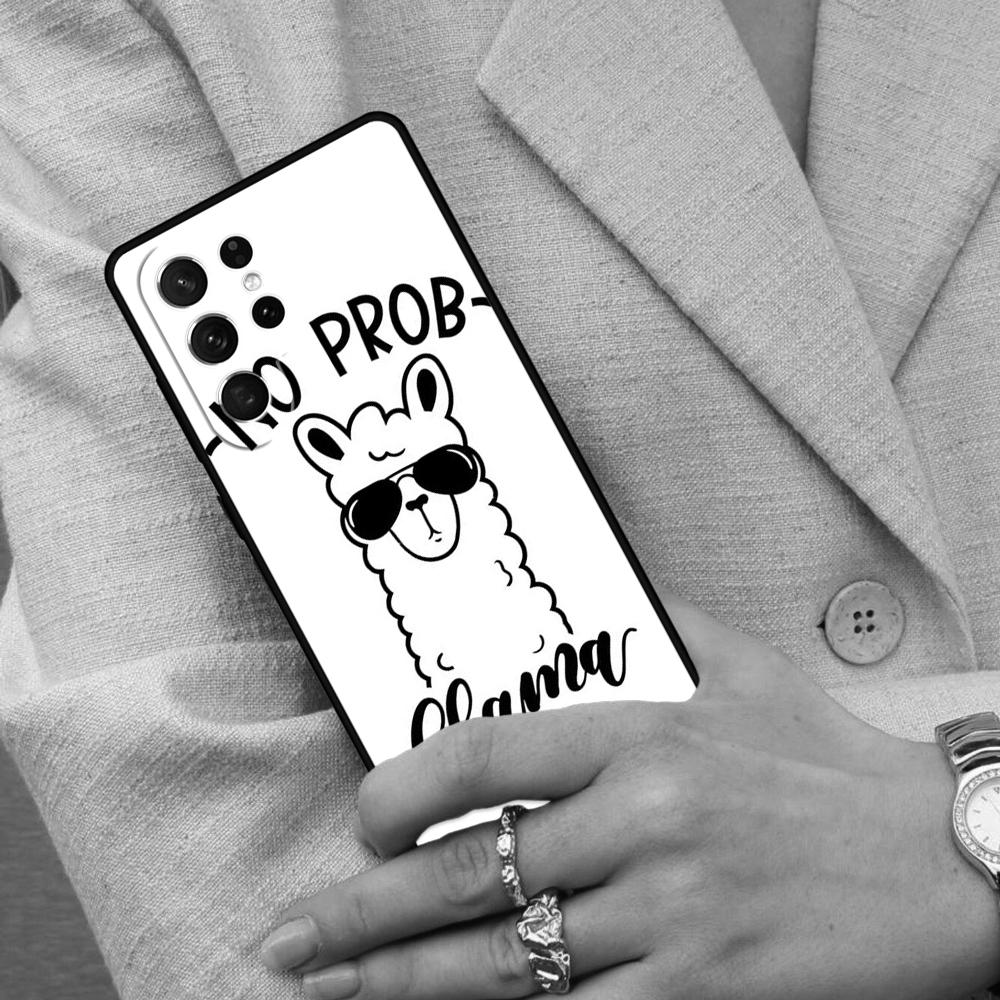 No Drama Prob Llama Lama Cell Phone Case for Samsung Galaxy S26 Ultra S25 S24 S23 S22 S21 S20 Note10 Cover