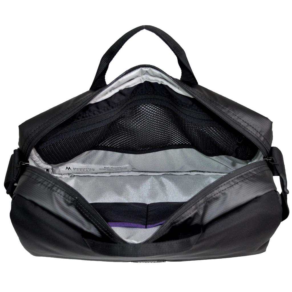 Manhattan Passage 5680BK A4 Flap Shoulder Bag 2.0, EST3, Unisex (Black)