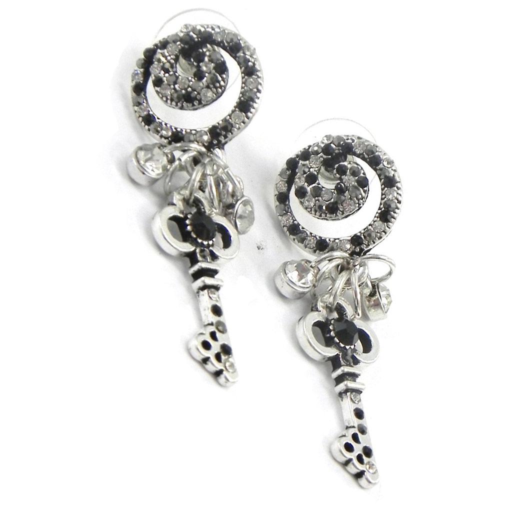 NOA [I2133] - Black 'Emilie' Designer Earrings