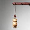 Beech Wood Carved Kitten Pendant - Cute Hanging Ornament & Creative Wooden Accessory