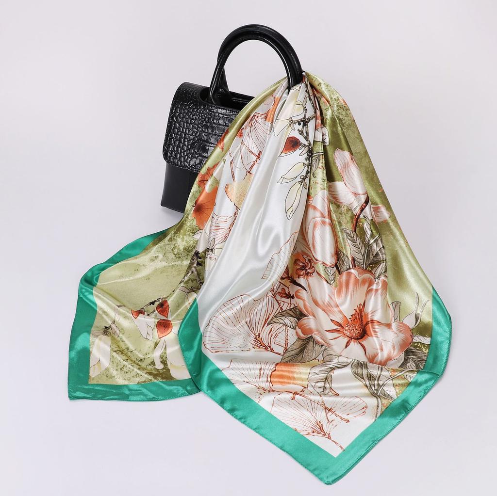 High-quality Luxurious Silk Scarves Headband Scarfs Neck Scarf For Women Chain Silk Scarf Women's Decorative Shawl