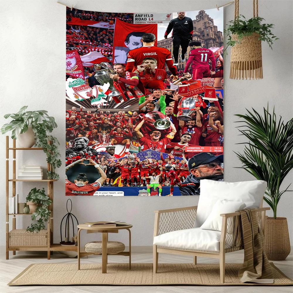 Liverpool Football Club Wall Decor Tapestry Art For Pet Memorial Birthdaywedding Party Backdrop Family Gift