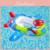 Thick 3 Pvc Cartoon Inflatable Bottom Steering Wheel Boat For Kids Swim Seat Ring Infant Toddler Aircraft Boat Float Ring