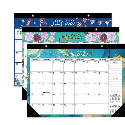 Jul 2025 - Dec 2026 18-Month Large Desk Large Ruled Blocks, Clear Plastic Cover Perfect for Home School and Office Organization