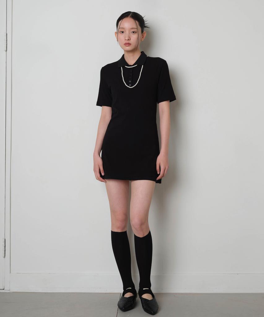 LOVENTINA High Tension Polo Dress_Black