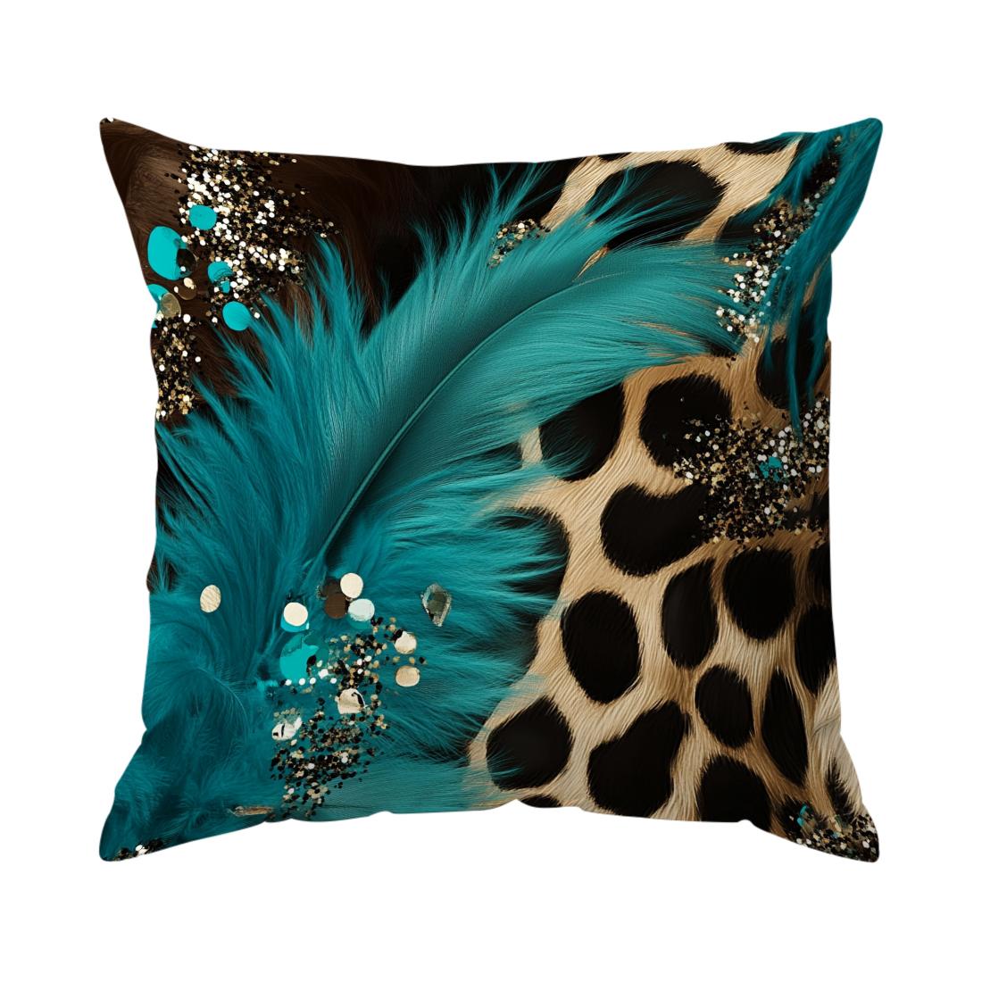 Bohemian Luipaard Kussenhoes Bedrukt Polyester 45x45cm Sierkussenhoes Decoratief Bankkussen Kussenhoes Huisdecoratie 45x45cm