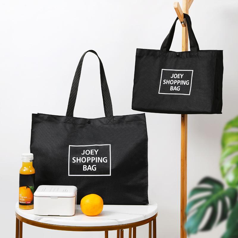 Oxford Canvas Shopping Bag Supermarket Grocery Bag Bag Female Large Capacity Folding Portable Small Bag Handbag
