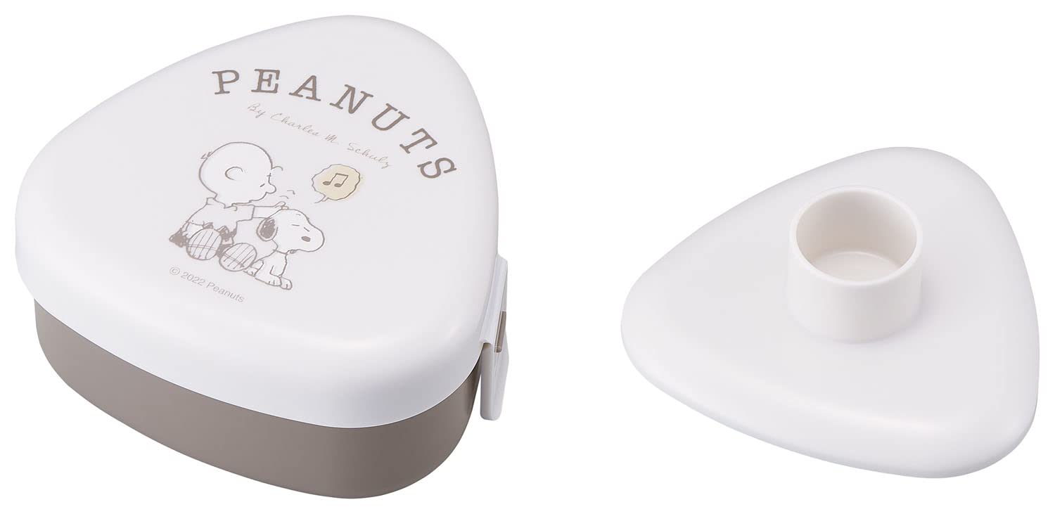 

OSK PEANUTS EVERYDAY Bento 290ml Made in Includes Pressed Microwave Large Lunch Box for Unisex Box, Capacity, Beige, Japan, Mould, Safe, Simple, бежевый