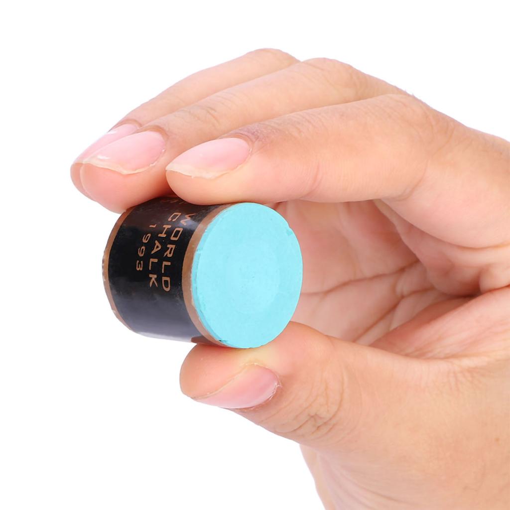 2pcs No Slip Cue Tip Chalk Billiard Pool Cue Dry Chalk Accessory for Snooker Pool (Green)