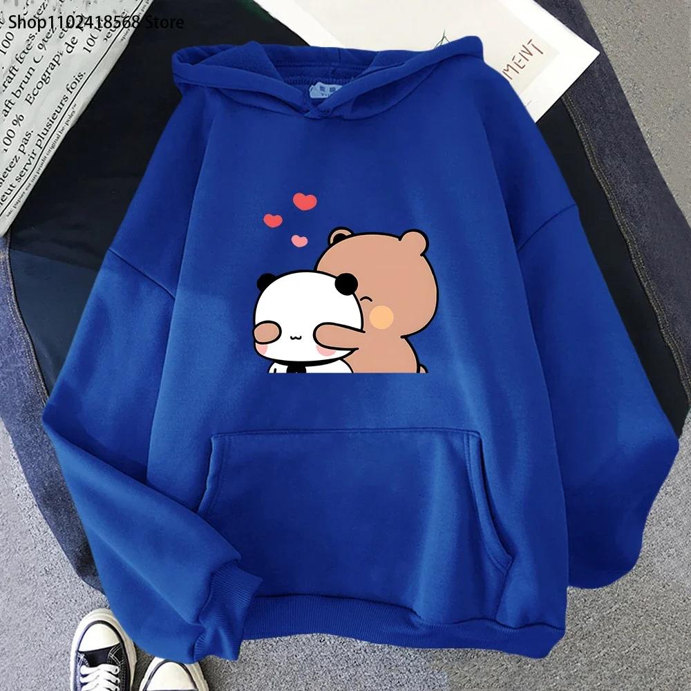 Panda Bear Hoodies Cartoon  Bubu Dudu Graphic Sweatshirt Women Clothes Long Sleeve Pullover Girls Hoodie Men Sudadera