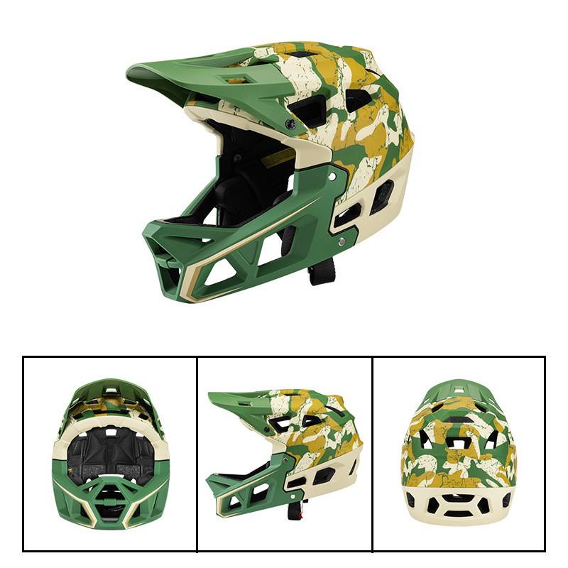 Adult Full Face Motocycle Helmet Off-Road Trail Riding Downhill Racing Enduro Dirt Bike Use Camo PCEPS Shell