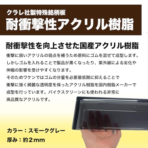 Waken Kogyo Original Side Visor Set for Nissan Days Mitsubishi EK Wagon/EK Cross/EK Cross EV Compatible with Domestic Production Impact Resistant Acry