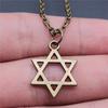 25 Stile Je Menora Davidstern Hexagram Anhänger Halskette Choker Charme Fabrikpreis Schmuck