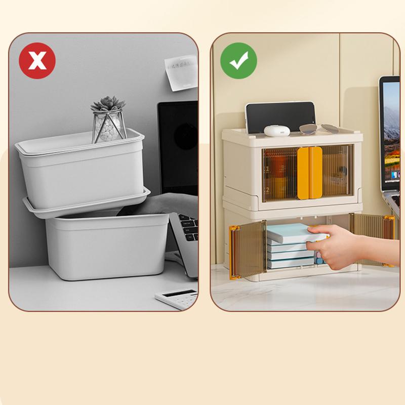 Caja de almacenamiento plegable de plástico portátil para guardar ropa, juguetes, muñecas, organizador de armario para el hogar