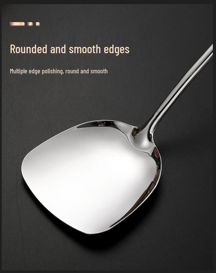 Ebony & Stainless Steel Kitchen Utensil Set with Spatula and Ladle