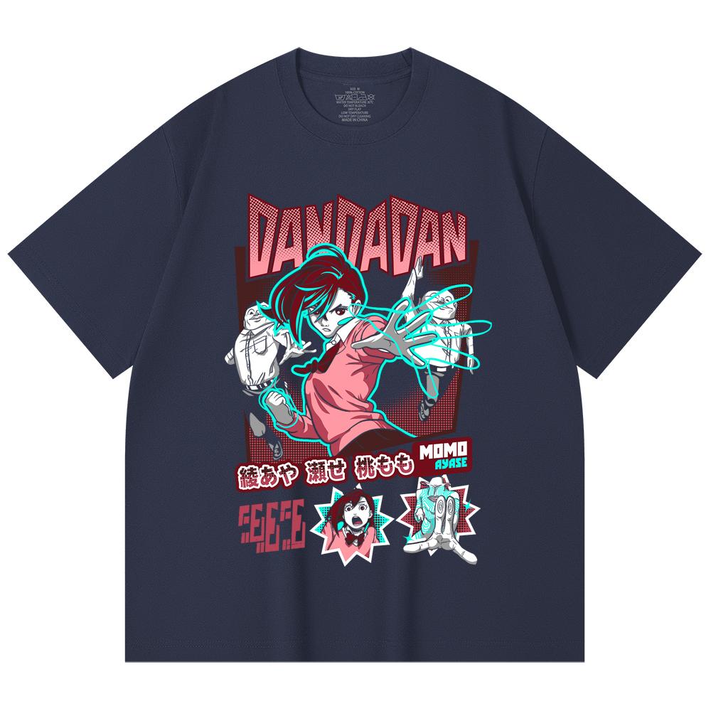 230 Gsm 100% Cotton Dandadan V15 Momo Print Unisex Heavy Cotton T Shirt