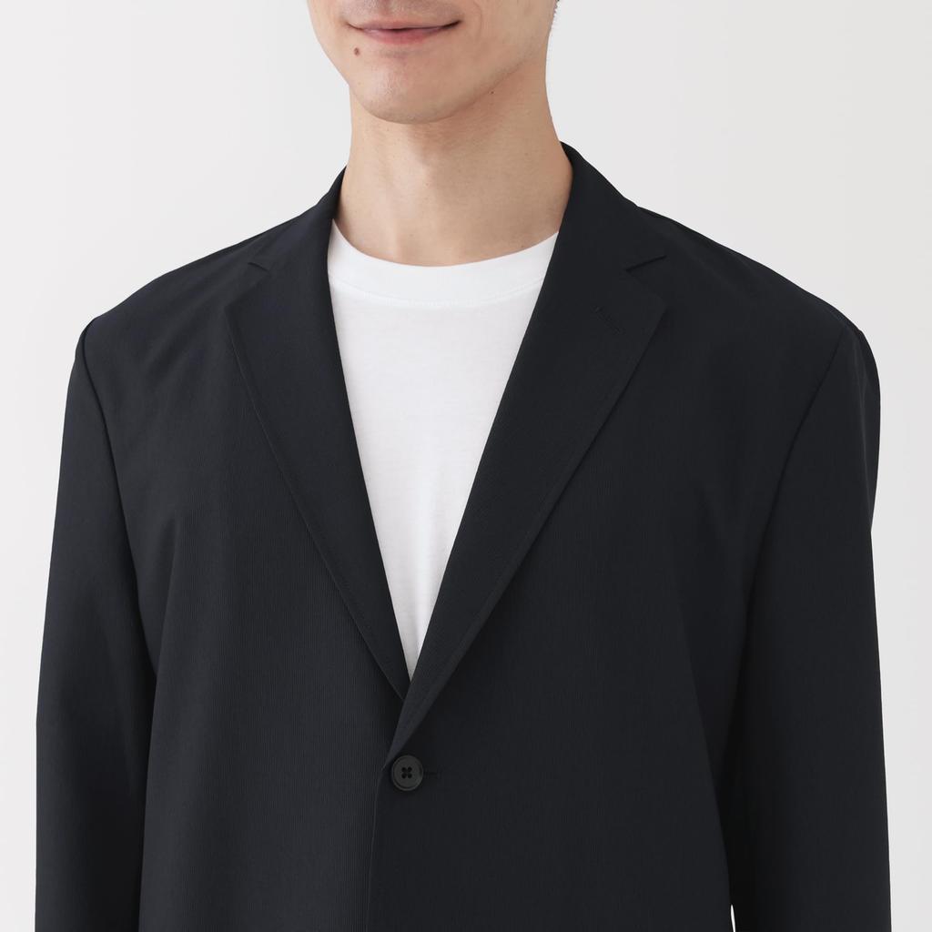 MUJI Men's Breathable Stretch Jacket AD0XGA5A Black, Size L
