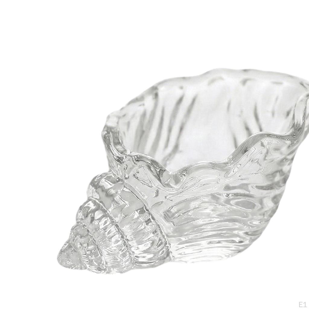 Glass Tea Light Holder Clear Conch Candle Stand for Parties Christmas Wedding Dining