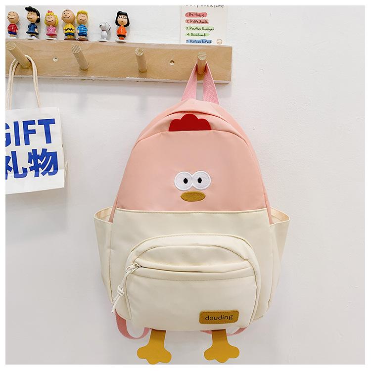 School BagsNew children's bag cute cartoon chick backpack boys and girls leisure outdoor travel