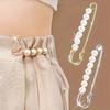 2Pcs Women Fashion Pearl Brooch for Women Waist Tighting Clip Safety Pin Sweater Cardigan Buckle Girls Clothes DIY Accessories
