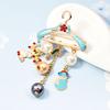 Creative Xmas Style Hanger Brooch with Elk Pearl Pocket Pendants Exquisite Shimmer Decoration Gift