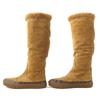 Excellent LOUIS VUITTON Boots Monogram Pattern Mouton Camel Women 36 Used