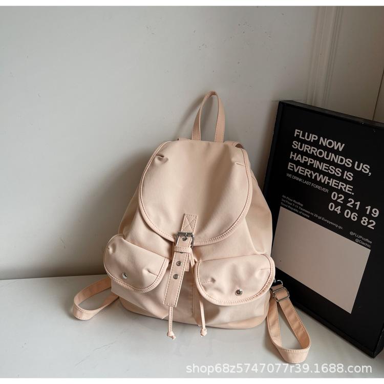 Niche 2025 spring new nylon Oxford cloth women's backpack large capacity simple casual backpack student schoolbag
