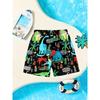 Sports Outdoor Swimming Trunks with Elastic Waist Pockets and Swim Shorts