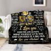 Creative Heartfelt Message for Wife Art Blanket - Romantic Birthday Gift Soft Warm All-Season Throw for Sofa & Watching TV