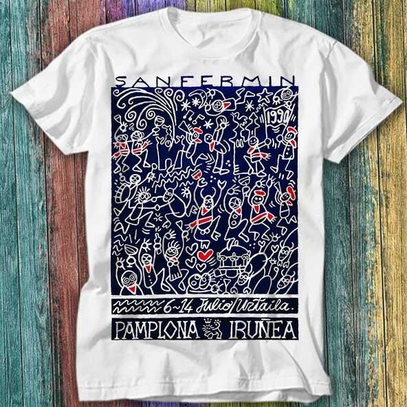 

1990 Pamplona Spain Running of the Bulls T Shirt Top Tee 556 S