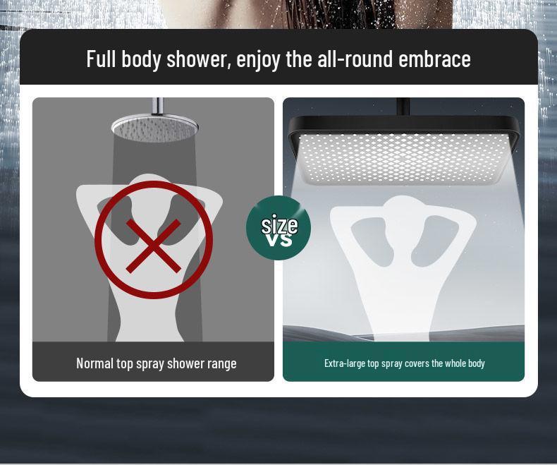 13palcová extra velká dešťová sprchová hlavice pro hotelové použití - Vysoký průtok vody