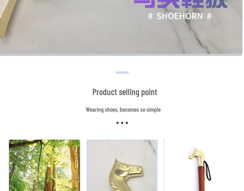 Metal Shoehorn with Lanyard: 32 Cm Horse Head Long Handle for Easy Shoe Lifting
