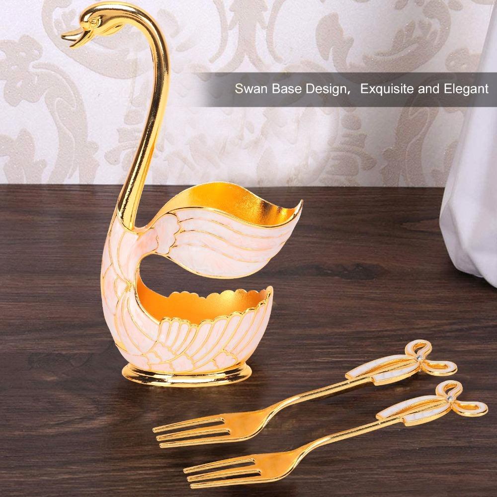7pcs Zinc Alloy Coffee Spoon Set Gold Tea Spoon Set Dessert Spoons Spoon Fork Set For Fruit