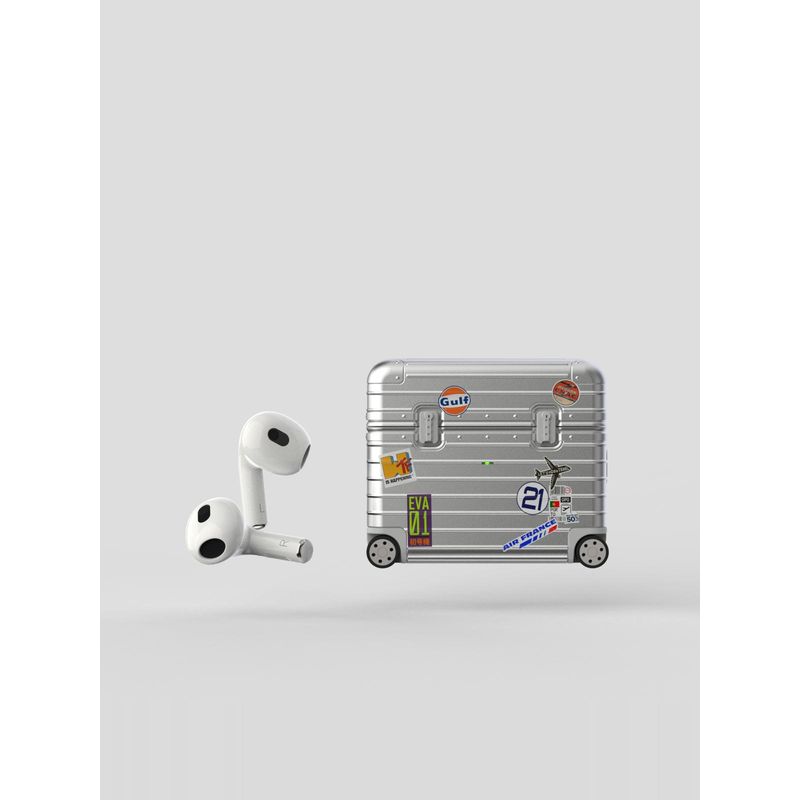 

Case Apple Headset 3 Generation Airpods4 Sticker DIY Hard Case Soft Silicone Electroplated Metal Moving Wheel Classy Exquisite Lanyard Fine Hole Apple AirPods 1/2 Army Green