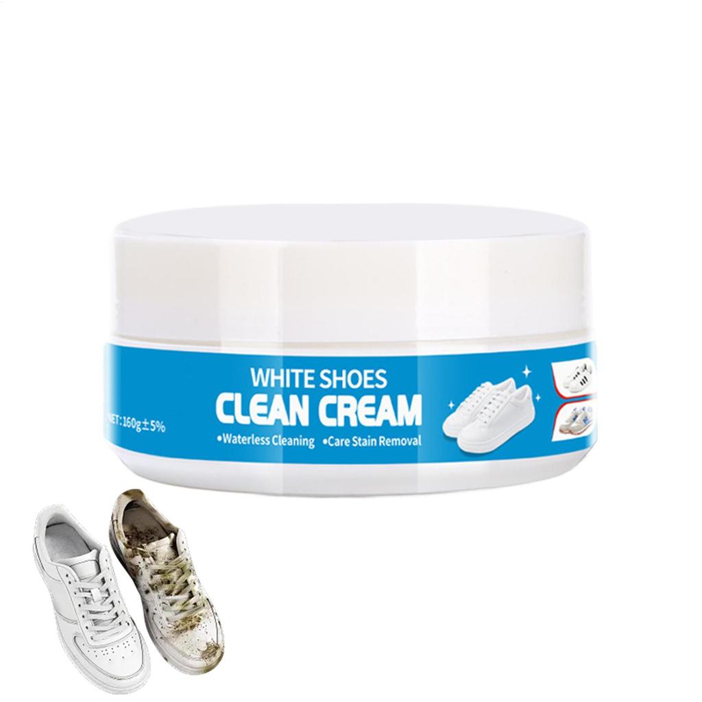 1 Stück Weißer Schuhreiniger Langanhaltende Creme Mit Schwamm Pflegend Schuhreinigung Fleckenentferner Für Gummi Canvas Sohle Fleck