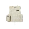 Raeburn Solid Color Detachable Pocket Round Neck Zipper Vest Unisex Vests A5ZU1-CR3