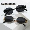 2024 New Lisa Same Style Sunglasses Women's Oval French Retro Style Sunglasses Ladies Classic UV400 Sunscreen Sun Eyewear