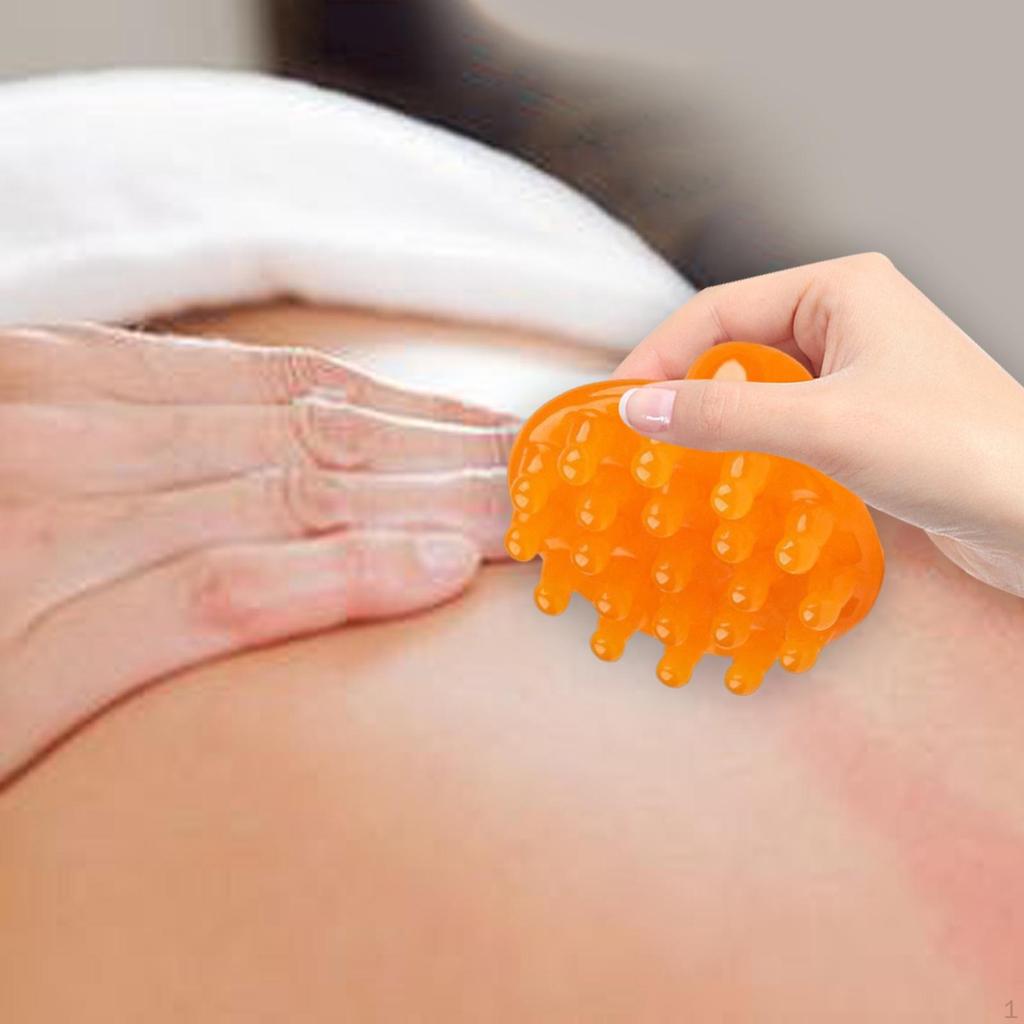Manuelle Massagebürste für Frauen/Männer Ergonomisch Rund Kopfhaut Nacken Bein Schulter Füße