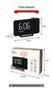 0716 Dual Alarm Clock with Large LED Display, Curved Surface, and Radio Projection