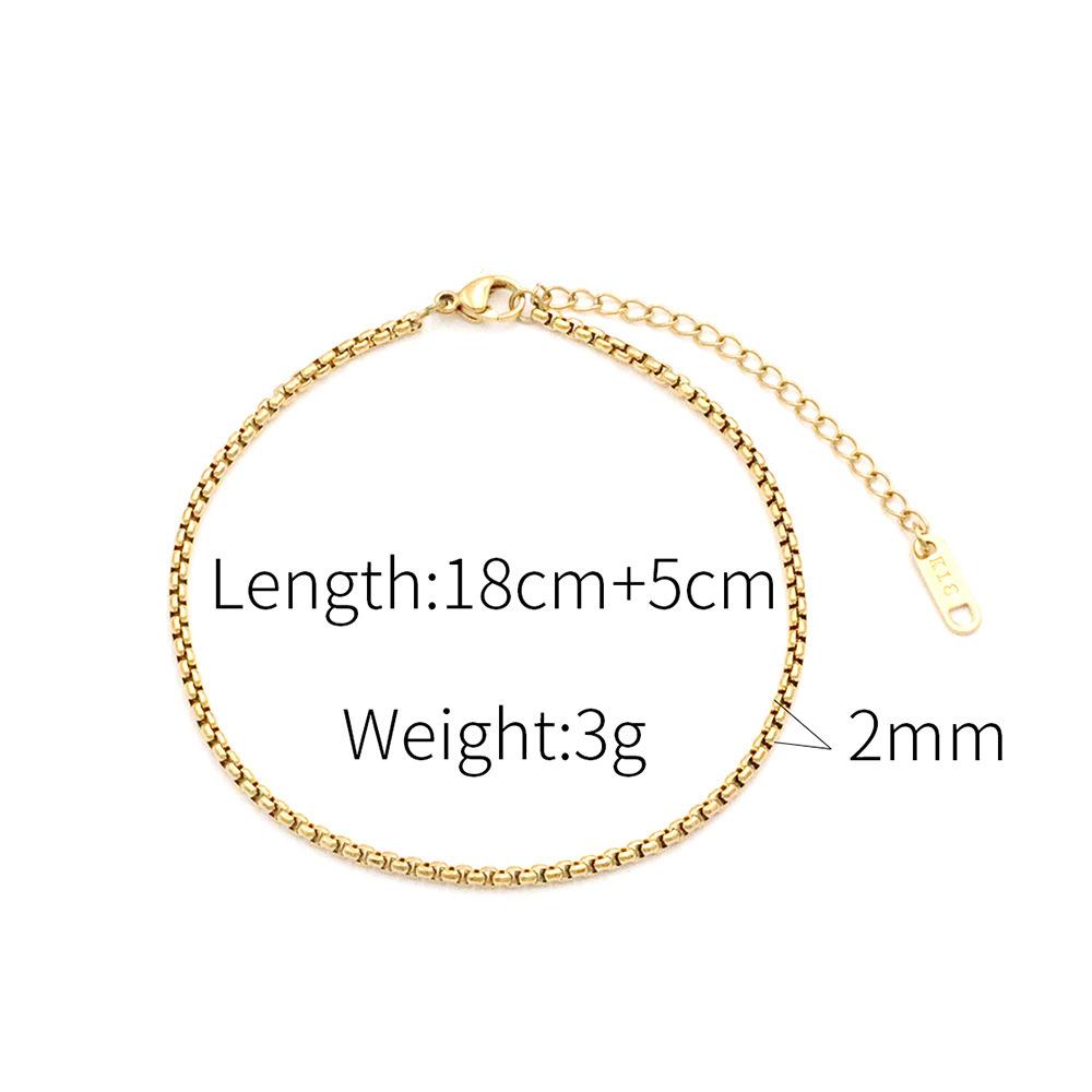 Titanium Steel Square Pearl Chain Fashionable Simple Bracelet Women'S Niche Light Luxury 18K Gold Hand Jewelry