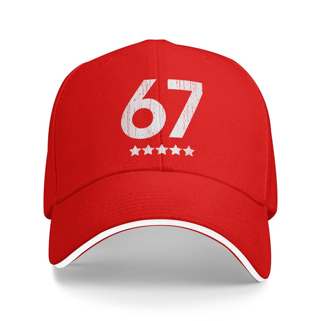 67 Number Vintage Distressed Casual Baseball Cap Spring Trucker Hat Adjustable Hunting Snapback Cap Men Street Baseball Caps
