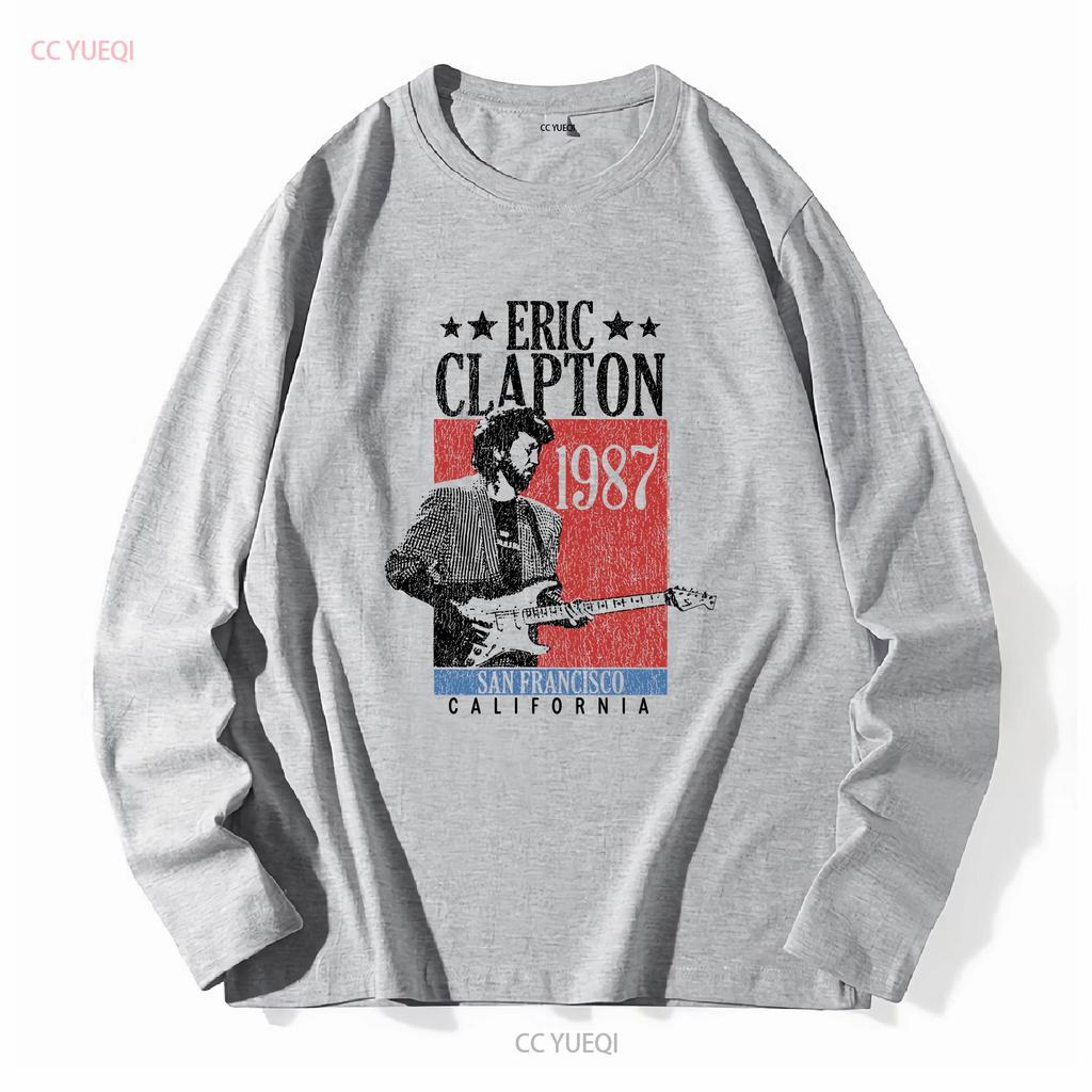 Eric Clapton Mens T shirt San Francisco California 1987 Guitar Legend Rock n Roll Merch Live Concert For Him vintage Washed