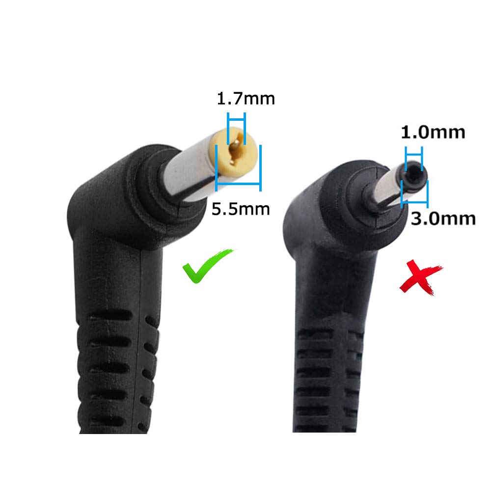 ACER Compatible Power Supply 19V 2.15A 40W AC Adapter Compatible with ACER Aspire One D255 D260 D257 532 533 753 ADP-40TH A etc. Plug: 5.5*1.7mm