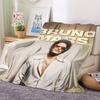 1Pc Brunomars Print Flannel Blanket, High quality Comfortable for All Seasons, Warmth and Comfort, Perfect for Christmas Gifts