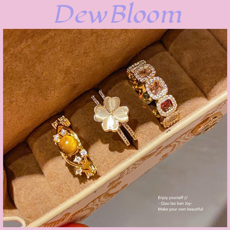 Geometric Gold Plated Zirconia Ring For Women Stylish Minimalist Fashion Jewelry