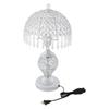 Silver Mermaid Crystal Table Lamp - Modern Luxury Decorative Lamp with Push Button Switch & E26 Holder for Bedroom, Cafe Decor