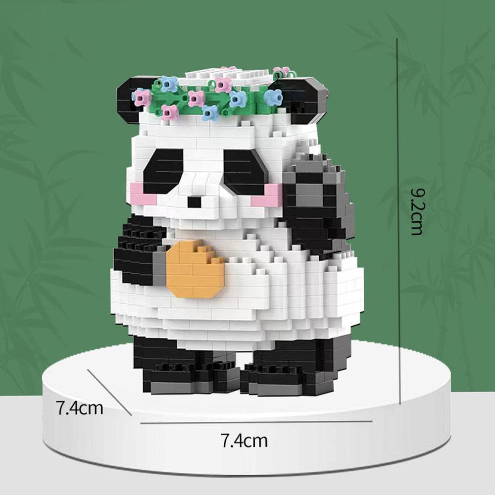 KNEW BUILT Adorable Panda Model Micro Mini Building Block Toy-Desktop DecorGreat Toy for KidsPerfect Festival Gift for Girls