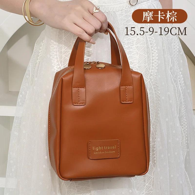 

Косметичка в форме ракушки, ручная, большой вместимости и с высокой эстетикой, дорожные портативные сумки для хранения косметики, водонепроницаемые коричневый